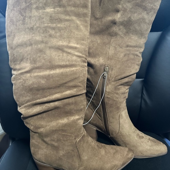 Universal Thread Shoes - Universal Thread Womens Junie Tall Boots Taupe Brown Size 11